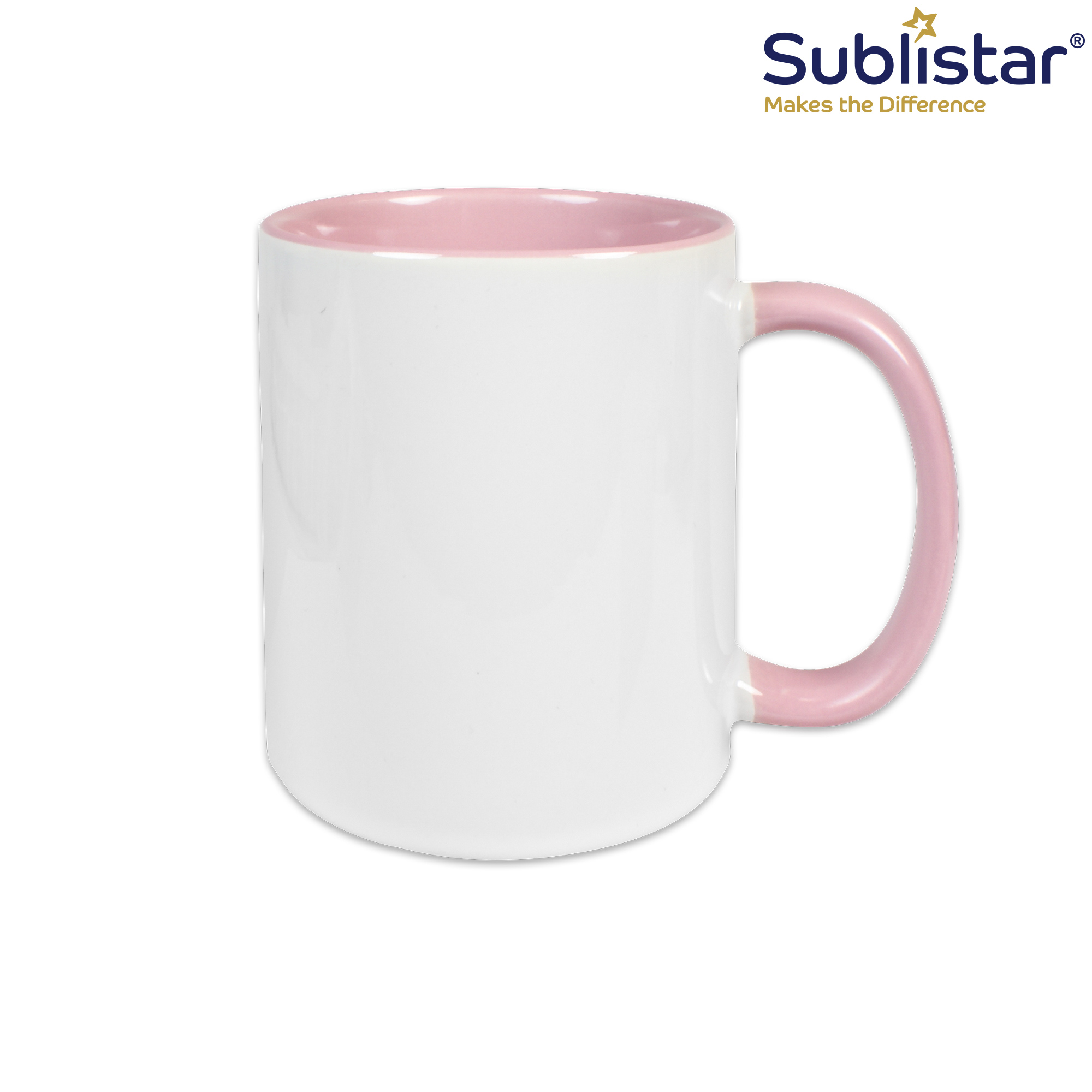 Ceramic mug TWO TONES & HANDLE 11oz, Sublistar®-Coating, various colours