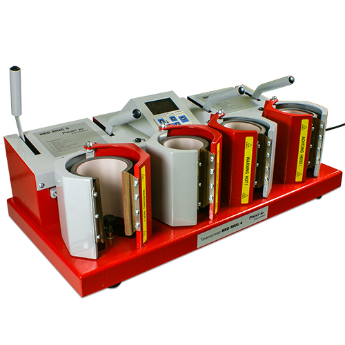 Presse à tasses RED MUG 4, 4 éléments thermiques y compris pour mugs Ø 80 mm