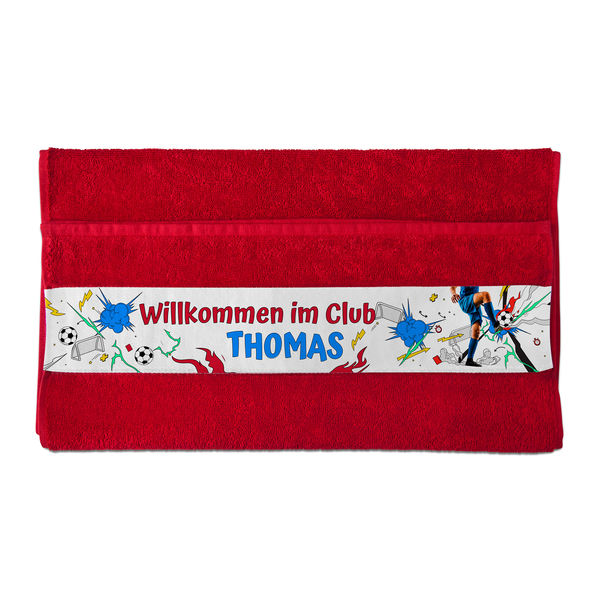 Serviette en coton avec bordure polyester, diverses couleurs et tailles