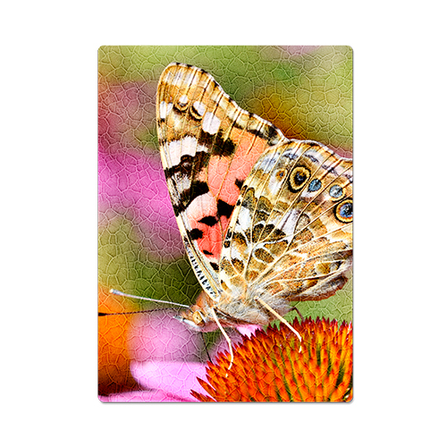 Tableau photo Duraluxe en aluminium avec surface structurée Salt Lake en blanc, diverses tailles