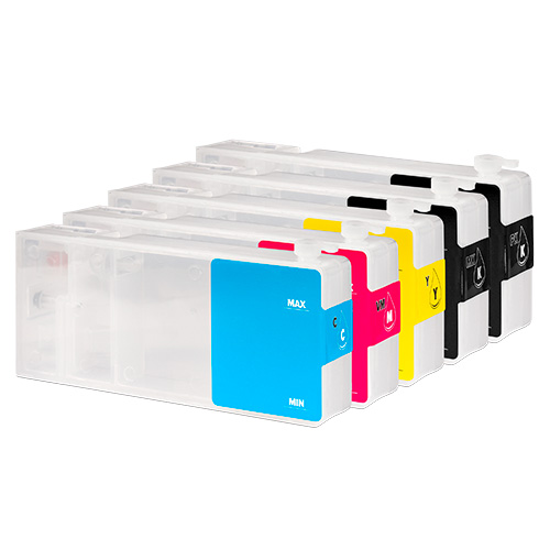 Nachfüllbares Leerkartuschen-Set für Polyprint® TexJet® echo², Set bestehend aus: