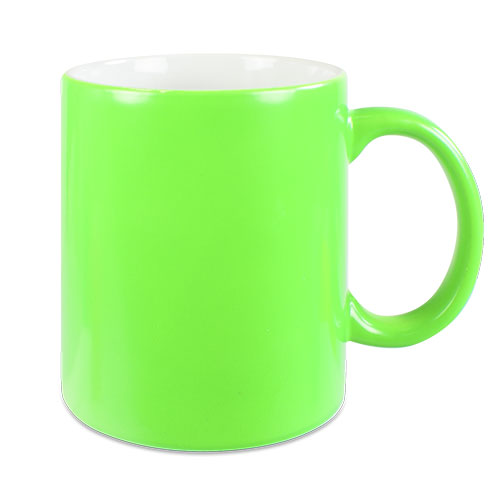 Tasse fluo sublimable en céramique 11oz, divers couleurs