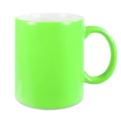 Keramiktasse 11oz mit Neonoberfläche, div. Farben