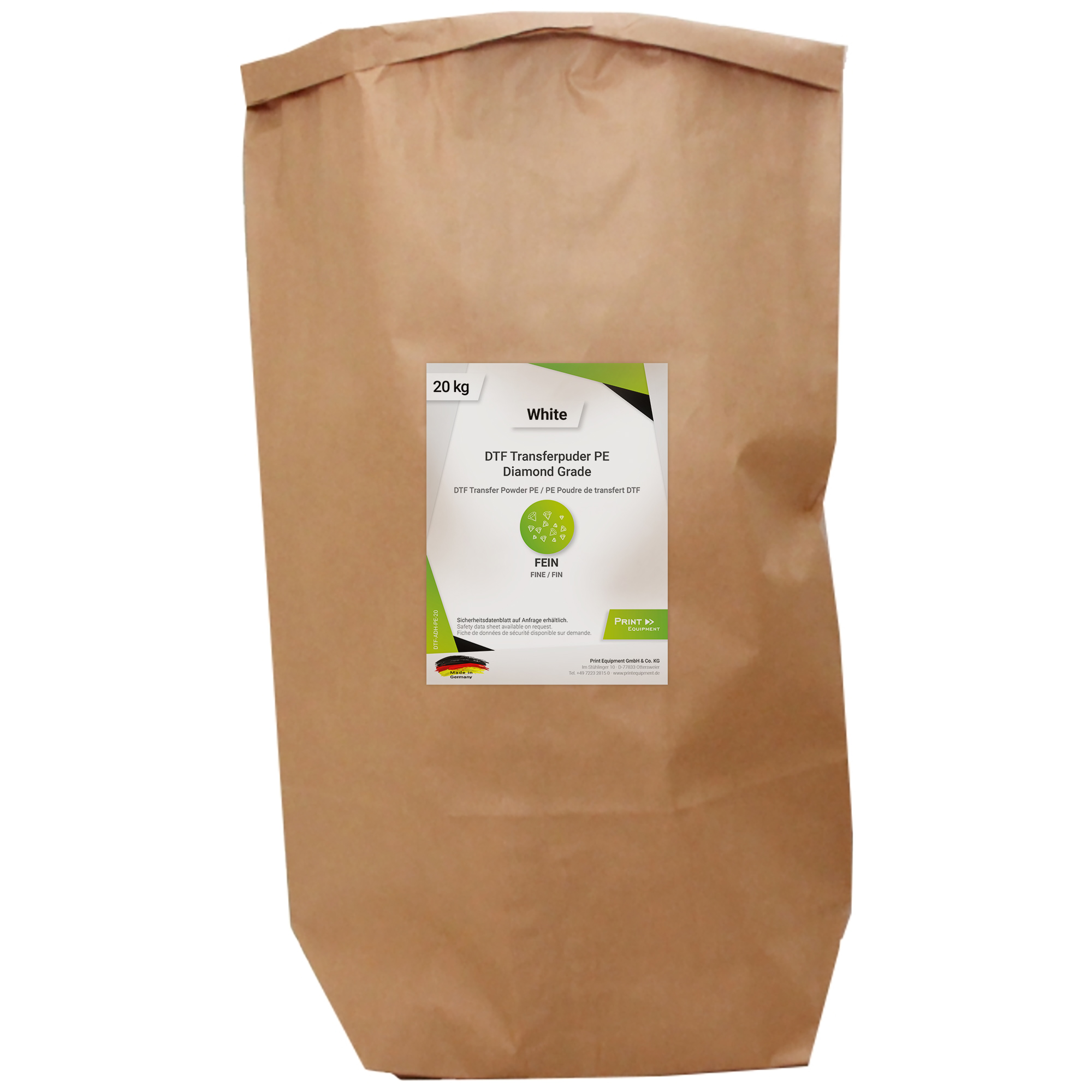 Poudre de transfert PE Diamond Grade pour DTF, pour tissus à structure fine, diverses versions