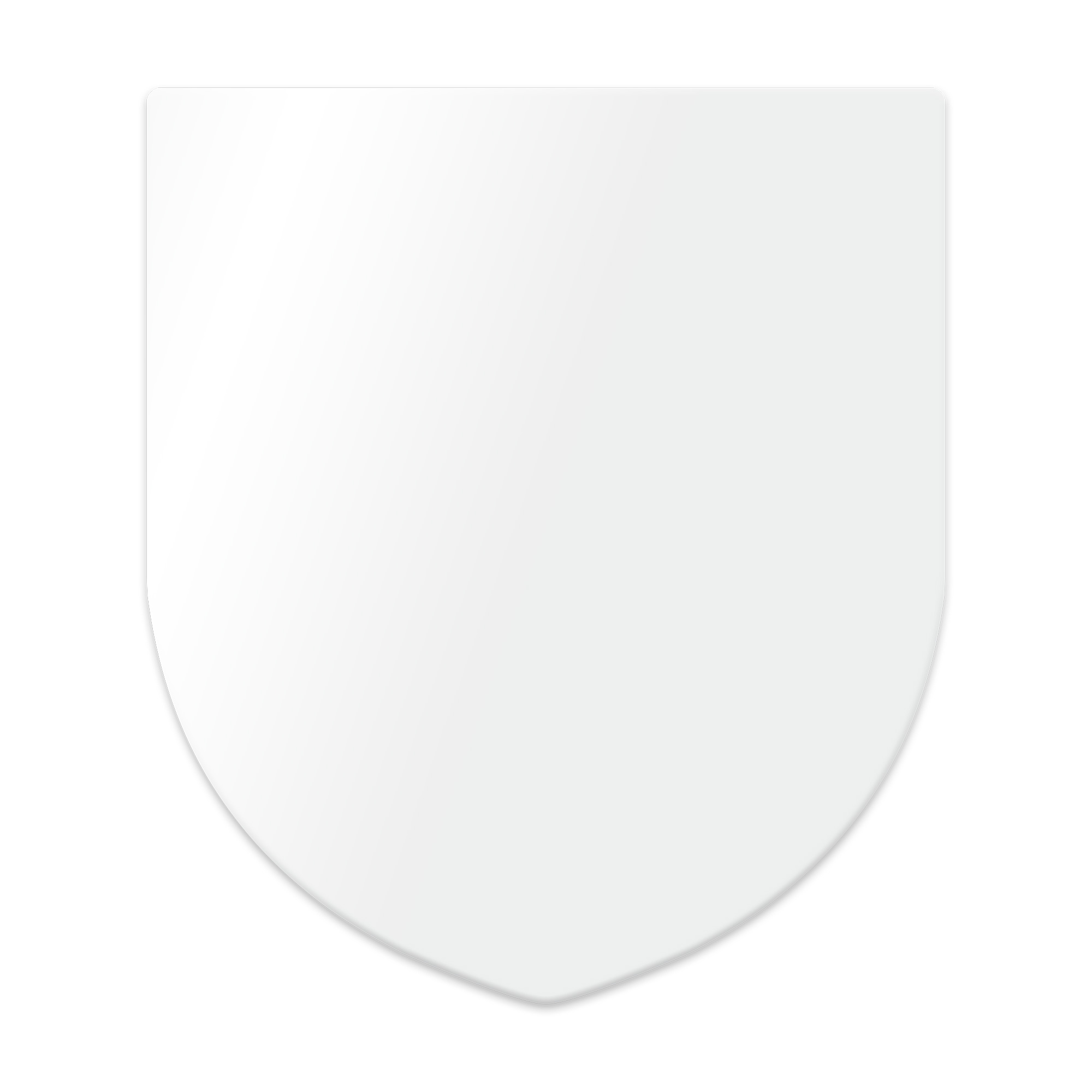Aluminium coat of arms 65 x 75 mm, 0.5 mm thickness, various colours