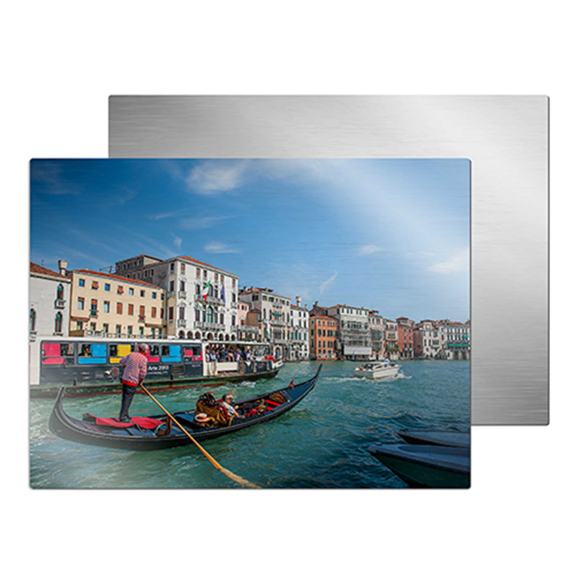 ChromaLuxe Alu-Fototafel silber-gebürstet, 300 x 400 x 1,15 mm, Ecken gerundet