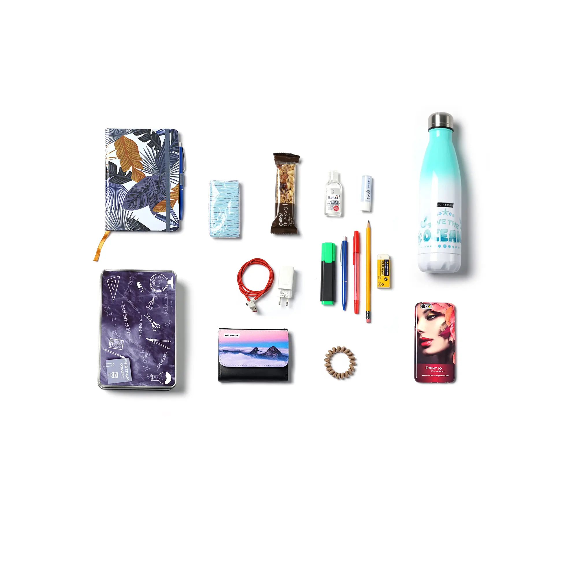 Sublistar® Schultertasche NEAPEL mit wechselbarer Lasche, Schwarz