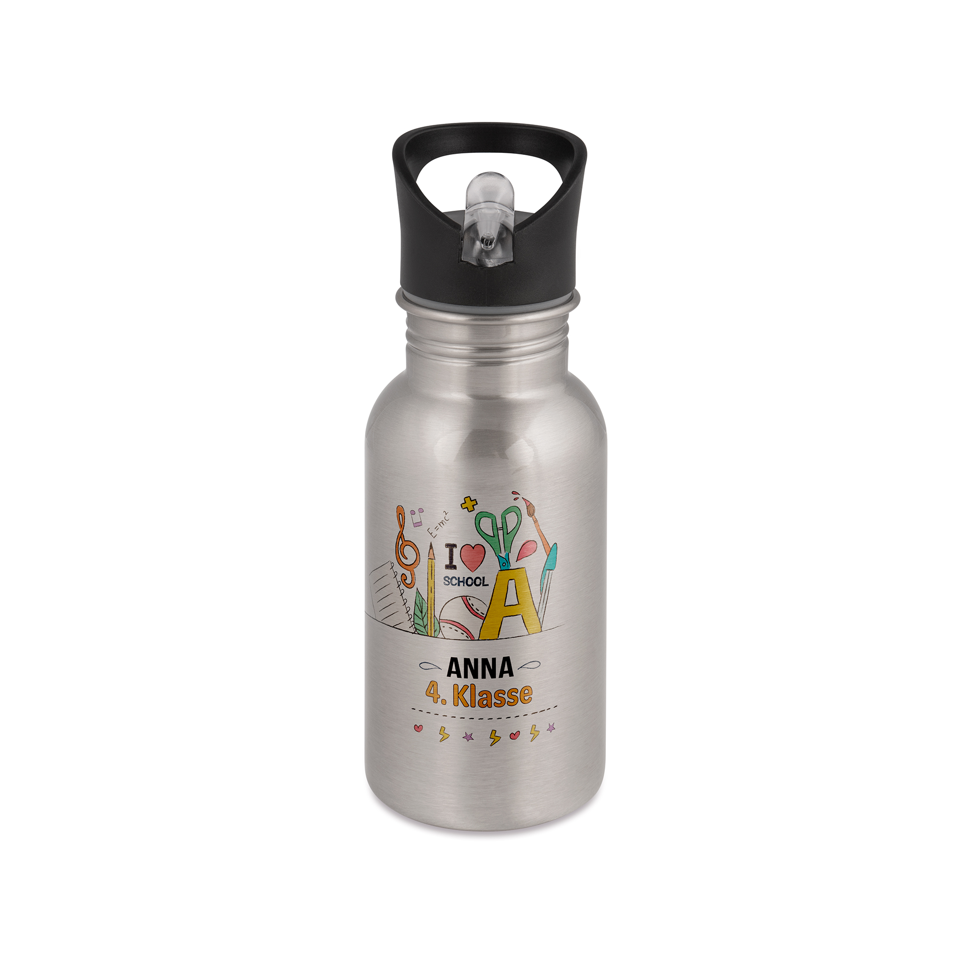 Gourde en acier inoxydable,  diverses couleurs, 48 pcs./carton