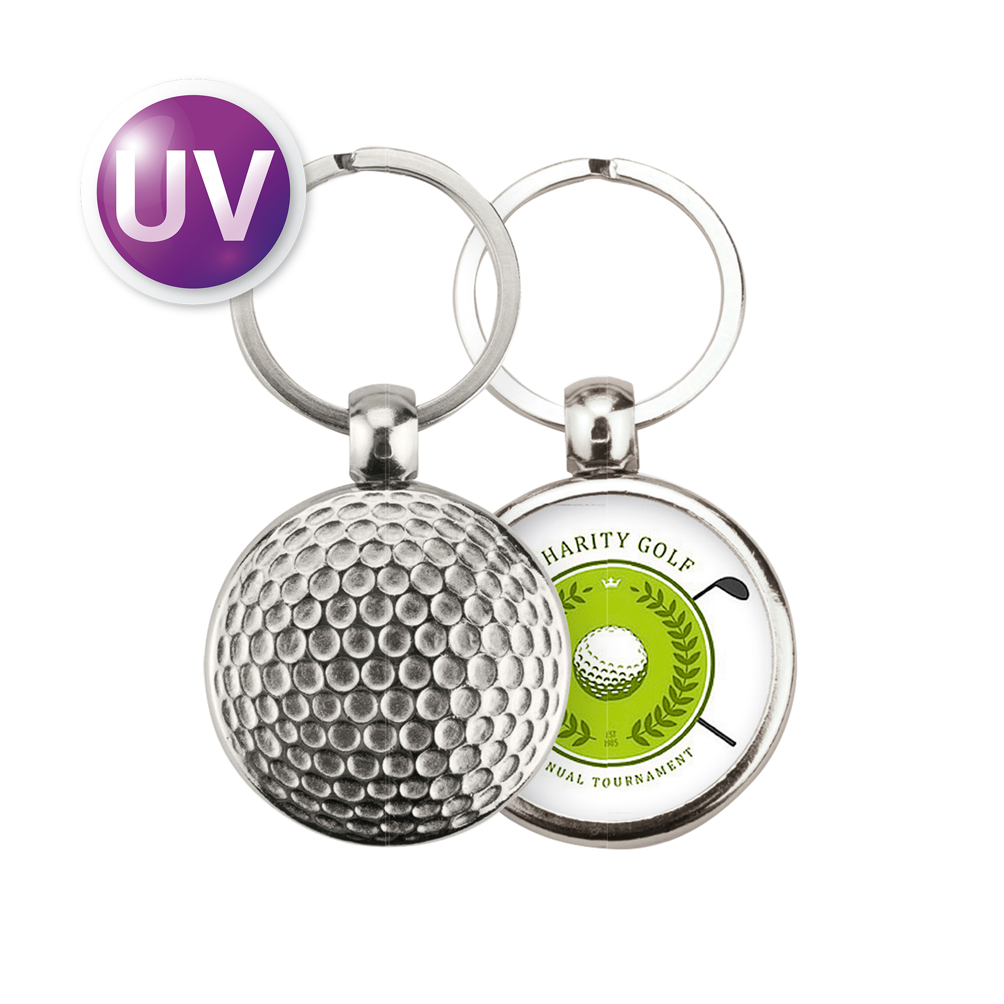 UV Druck Multiplexx Schlüsselanhänger, Metall, versch. Ausführungen