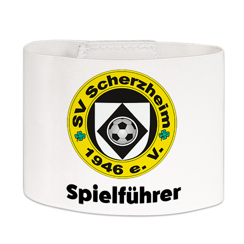 Kapitänsbinde weiß mit Klettverschluss