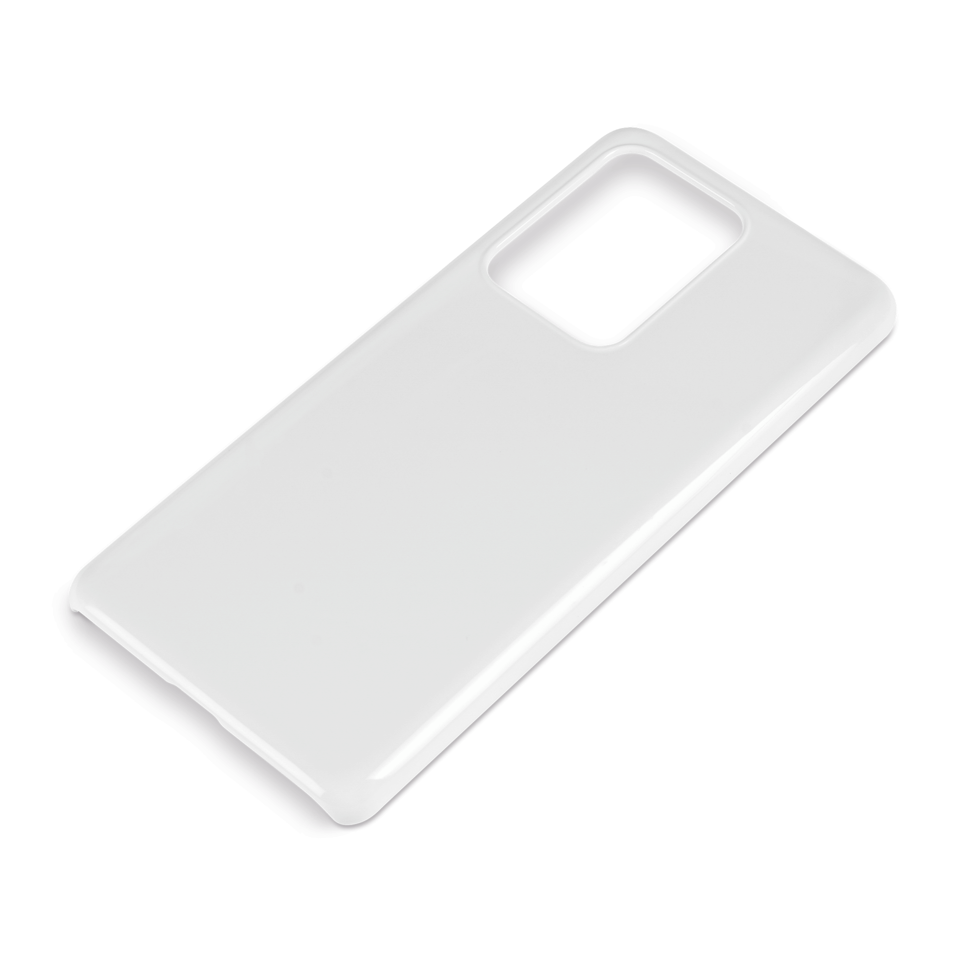 3D Premium Cover für Galaxy und iPhone, Farbe Weiß-glänzend und Farbe Weiß-matt