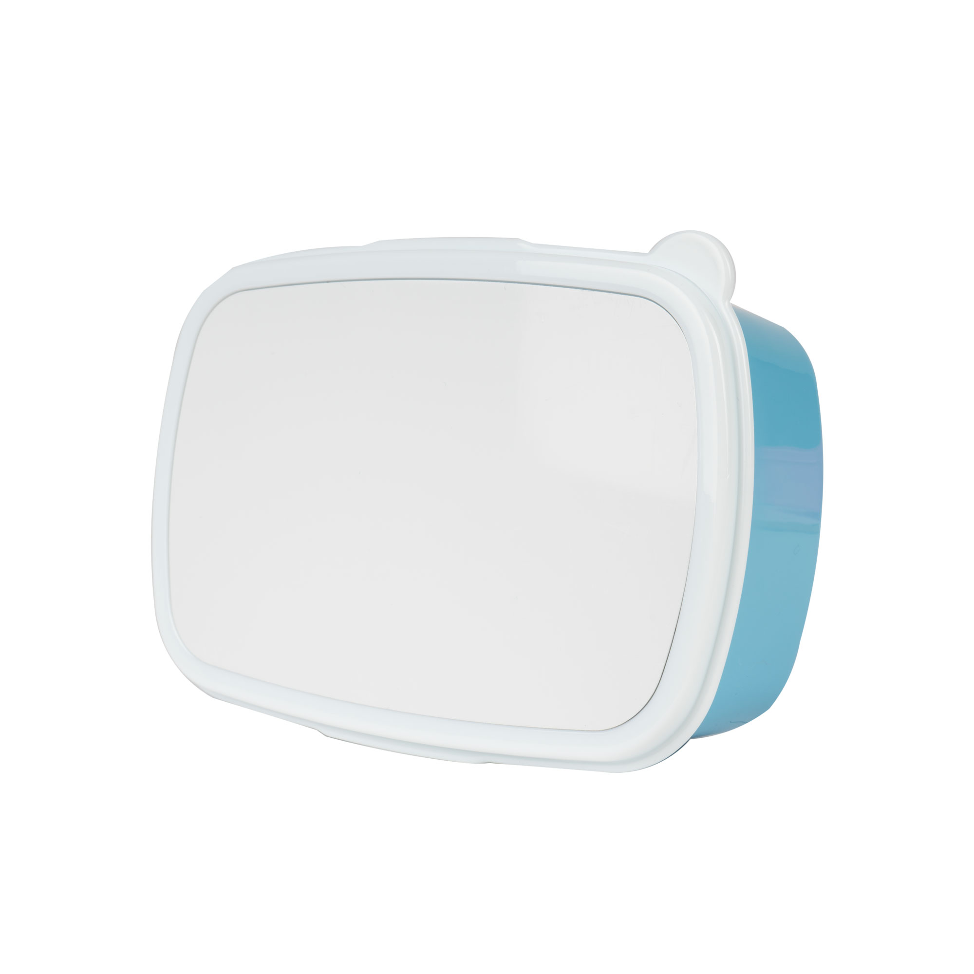 Boîte à goûter 186 x 128 x 60 mm avec séparateur et insert de couvercle imprimable, div. couleurs de boîtes