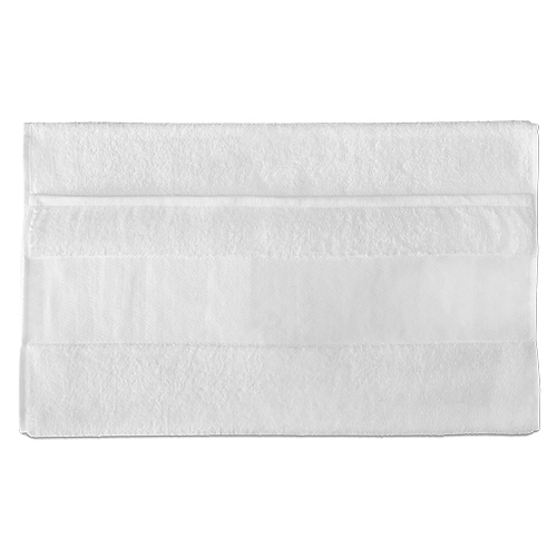 Serviette en coton avec bordure polyester, diverses couleurs et tailles