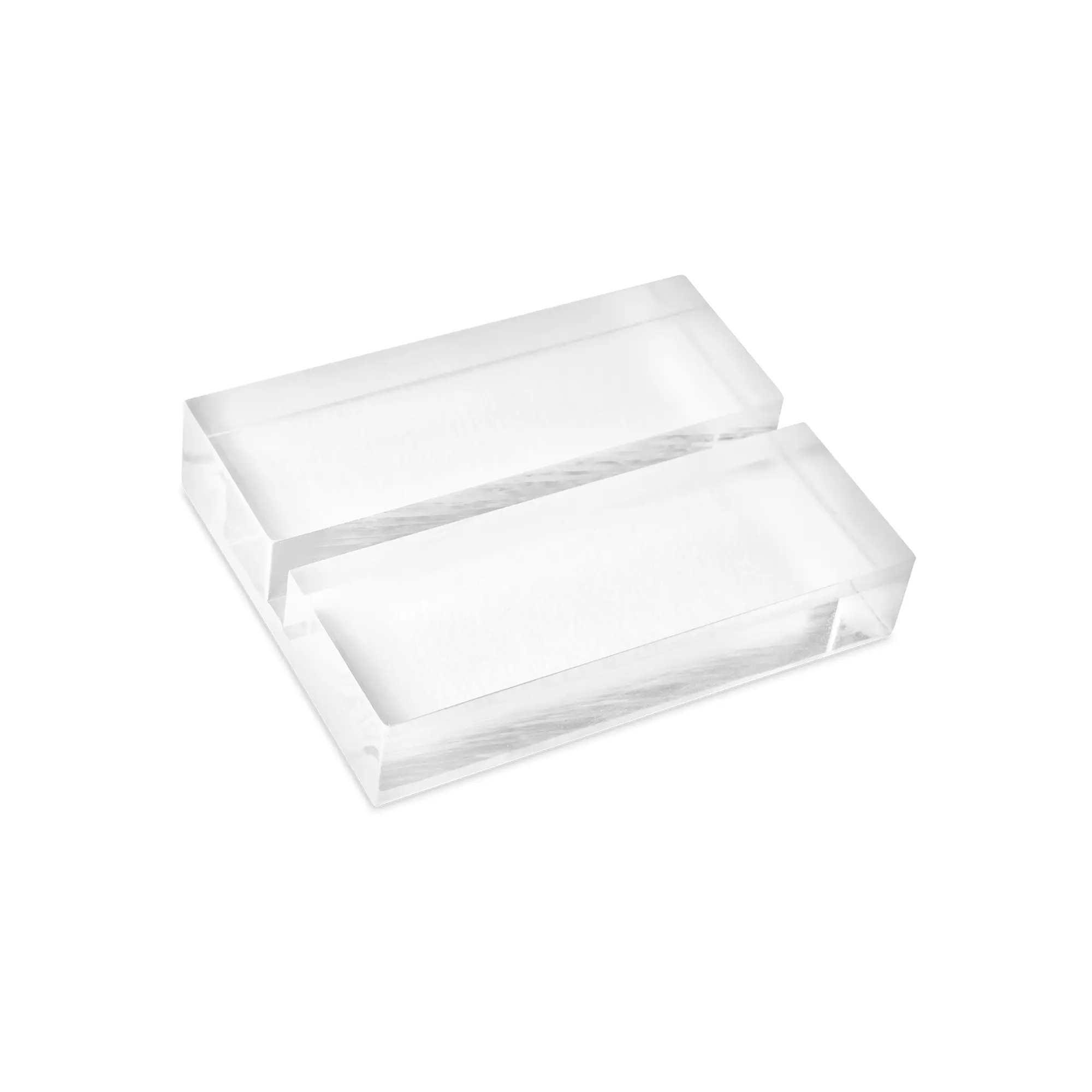 Acrylhalter mit Schlitz, versch. Ausführungen