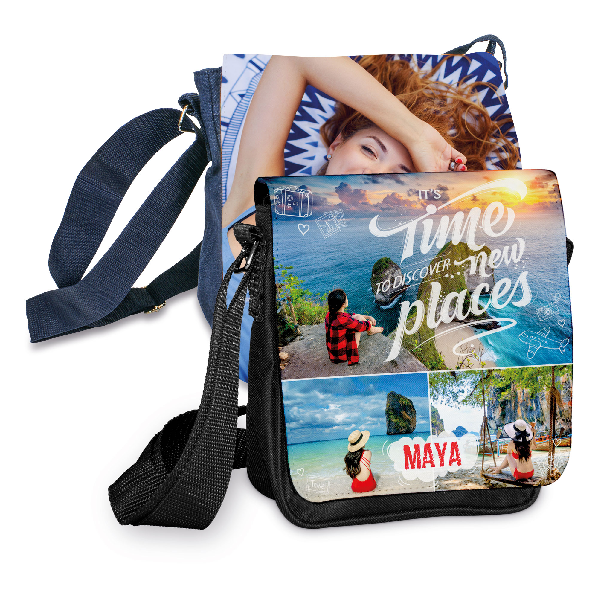 Besace RIMINI avec rabat interchangeable, div. couleurs