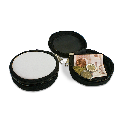 Mini coin purse, black, size Ø 90 mm, 200 pcs./carton Mini coin purse, black, size Ø 90 mm, 200 pcs./carton