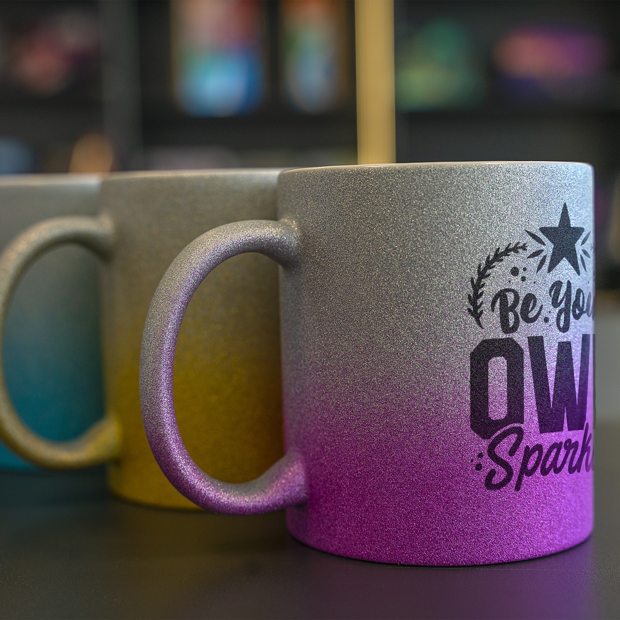 Mug en céramique SPARK-BC- avec dégradé de couleurs 11oz, Orca™ Coating, div. couleurs