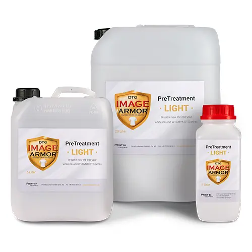 Fluide de prétraitement Image Armor™ Light, pour textiles légers, diverses quantités de remplissage