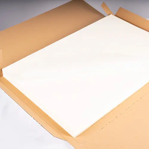 Release paper with silicone coating, colour white, size 400 x 600 mm, 500 sheets/carton