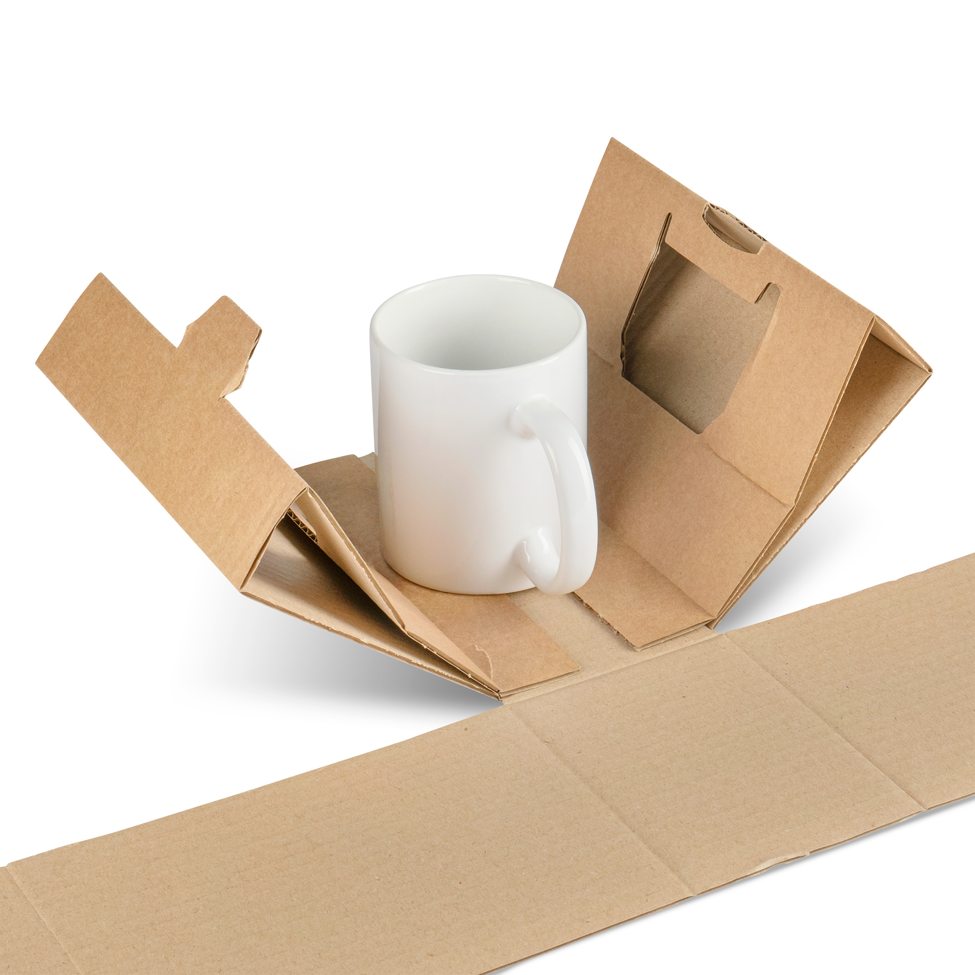 Transportverpackung, für 1 Tasse, (LxHxT) 193 x 128 x 95 mm Transportverpackung, für 1 Tasse, (LxHxT) 193 x 128 x 95 mm