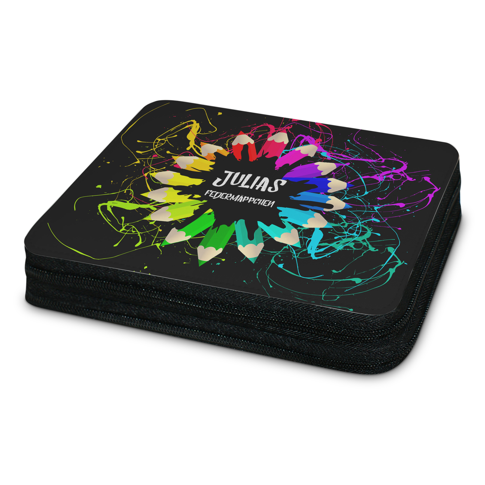 Sublistar® Trousse à crayons avec contenu, noir, taille (LxH) 210 x 160 mm, 40 pcs./carton