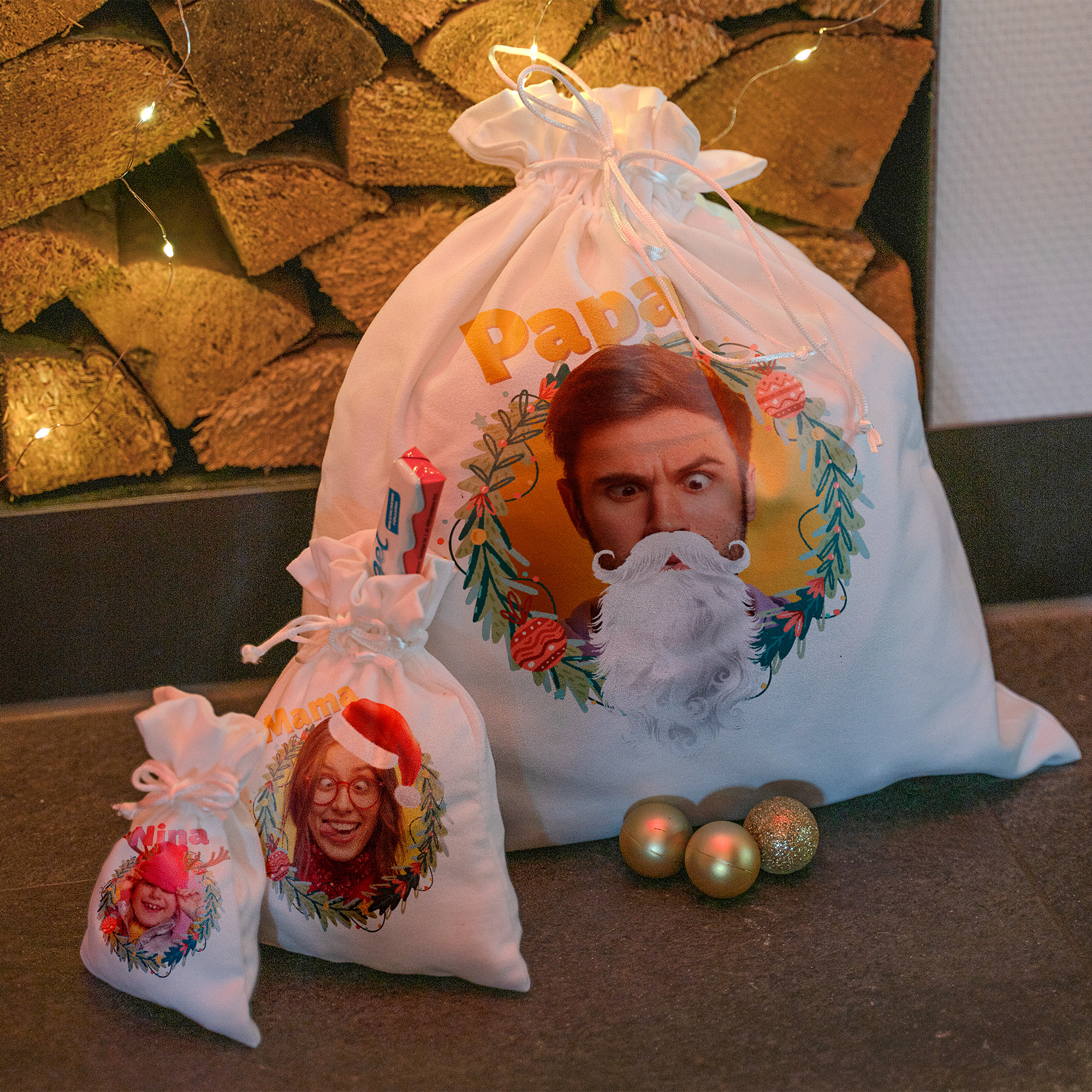 Sac à cordelettes Sublistar® pour cadeaux, diverses tailles