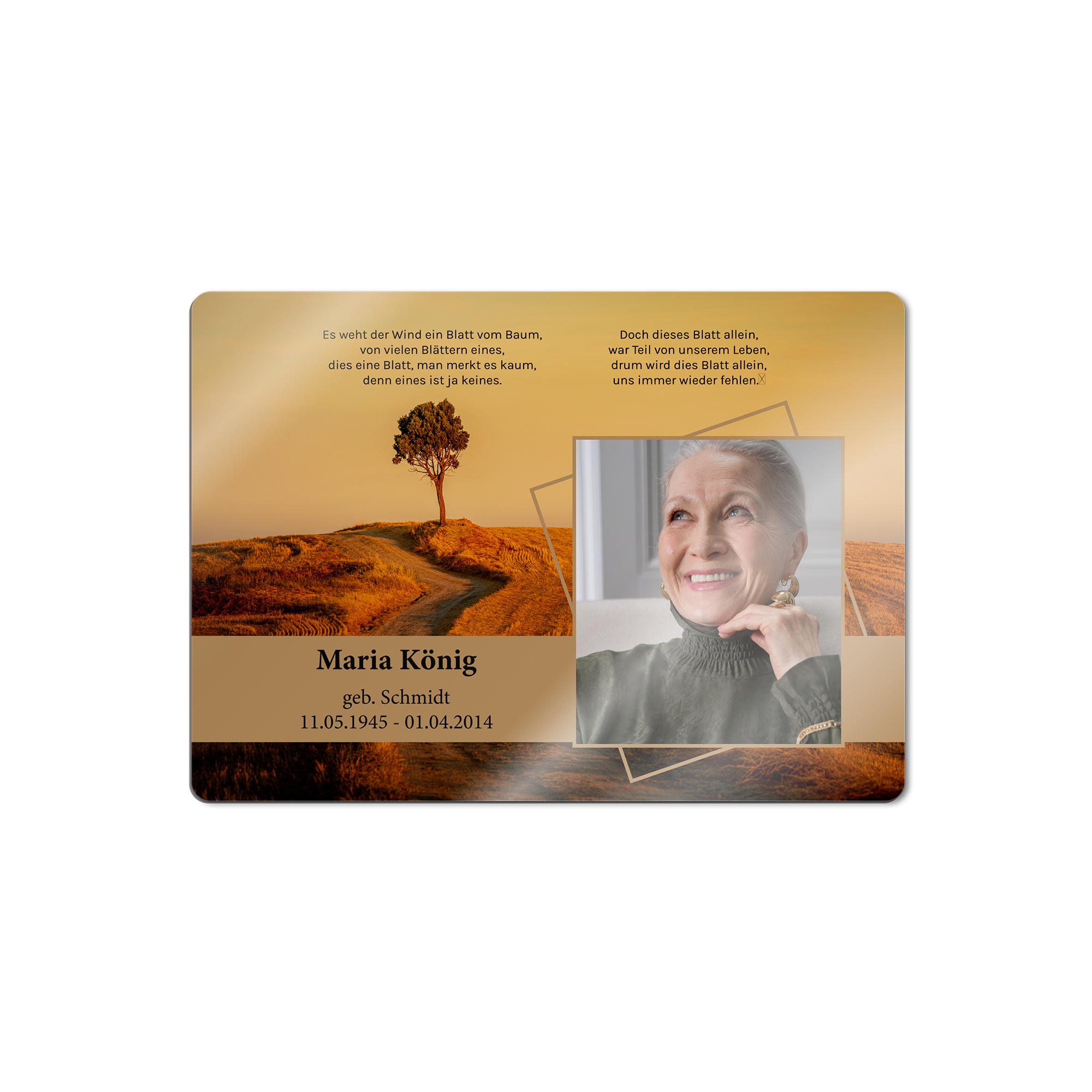 Tableau photo Duraluxe en aluminium blanc brillant, diverses tailles