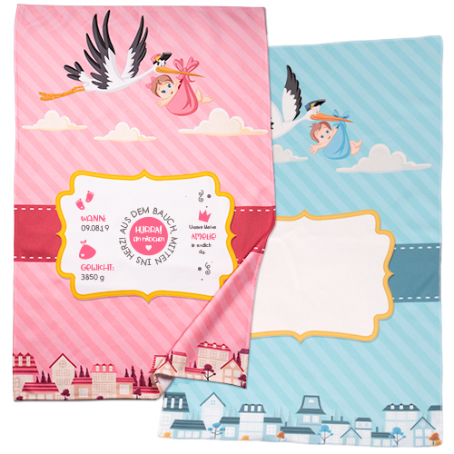 Mikrofaser Fleece-Decke aus 100% Polyester, Größe 60 x 90 cm, einseitig bedruckt mit versch. Motiven