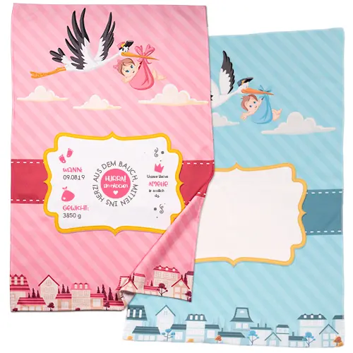 Mikrofaser Fleece-Decke aus 100% Polyester, Größe 60 x 90 cm, einseitig bedruckt mit versch. Motiven