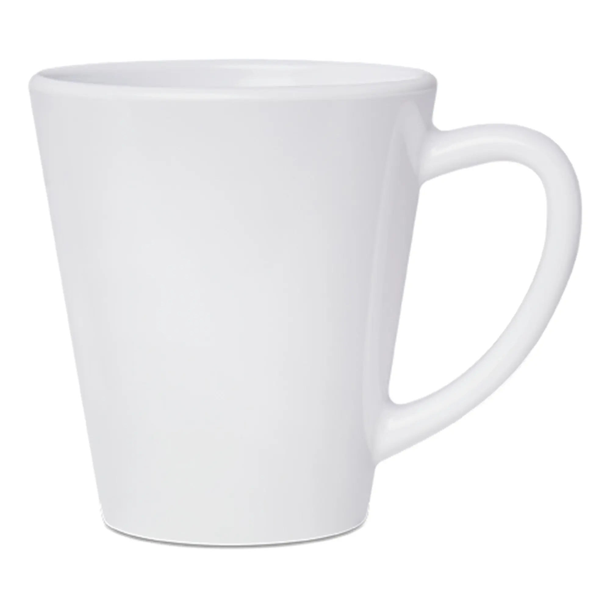 Konische Kunststofftasse LATTE 12oz, Weiß-glänzend