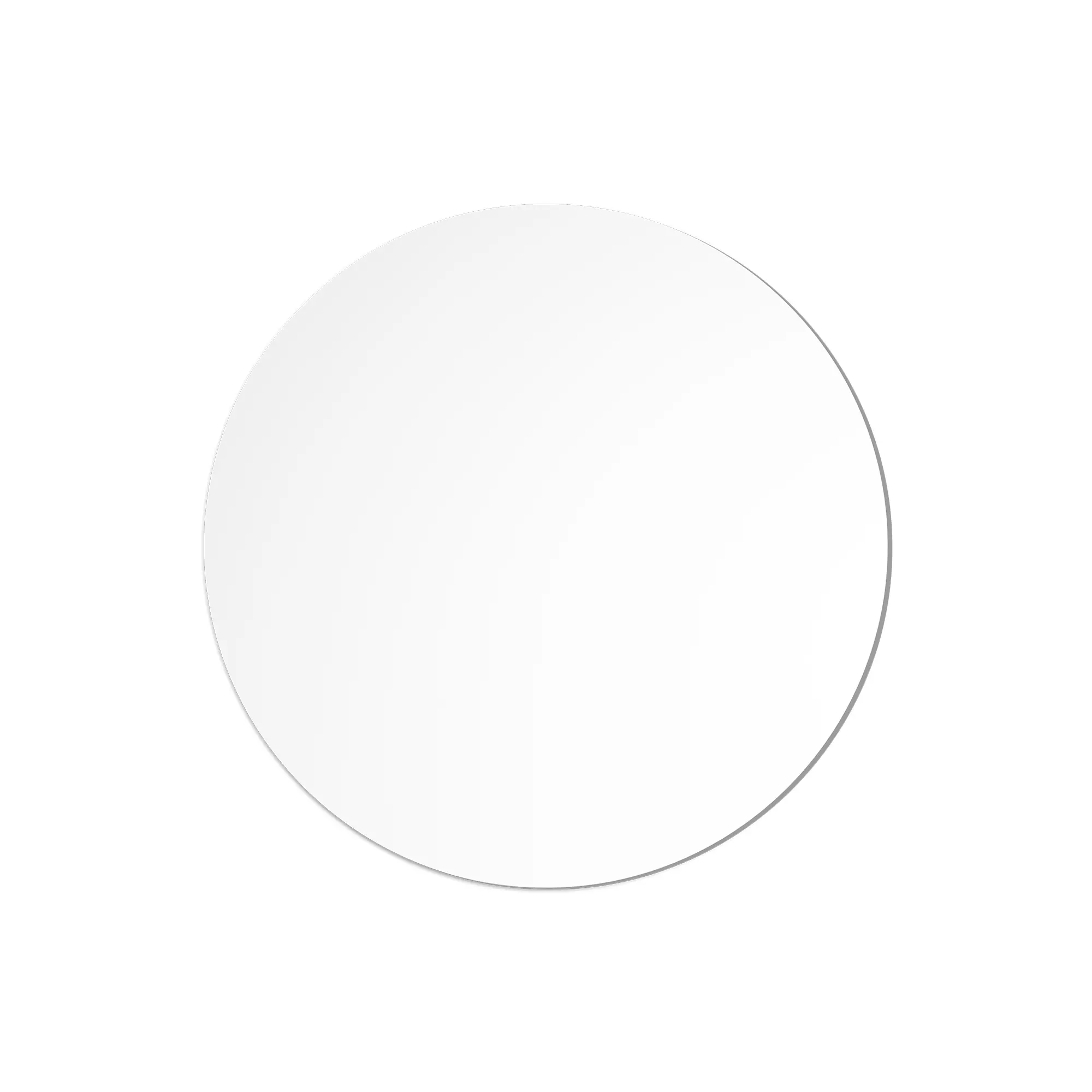 Alu-Ersatzplatte für Metallmagnet Silber MAGM-RD, Rund, weiß-glänzend, Größe Ø 51 mm