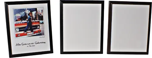 UNISUB Wandtafel weiß-glänzend, 150 x 200 x 16 mm, Rahmenfarbe Kirschbaum, 21 St./Karton