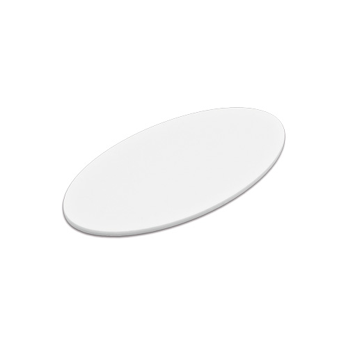 UNISUB Namensschild Oval 38 x 75 x 2 mm, Einseitig bedruckbar, Weiß-glänzend