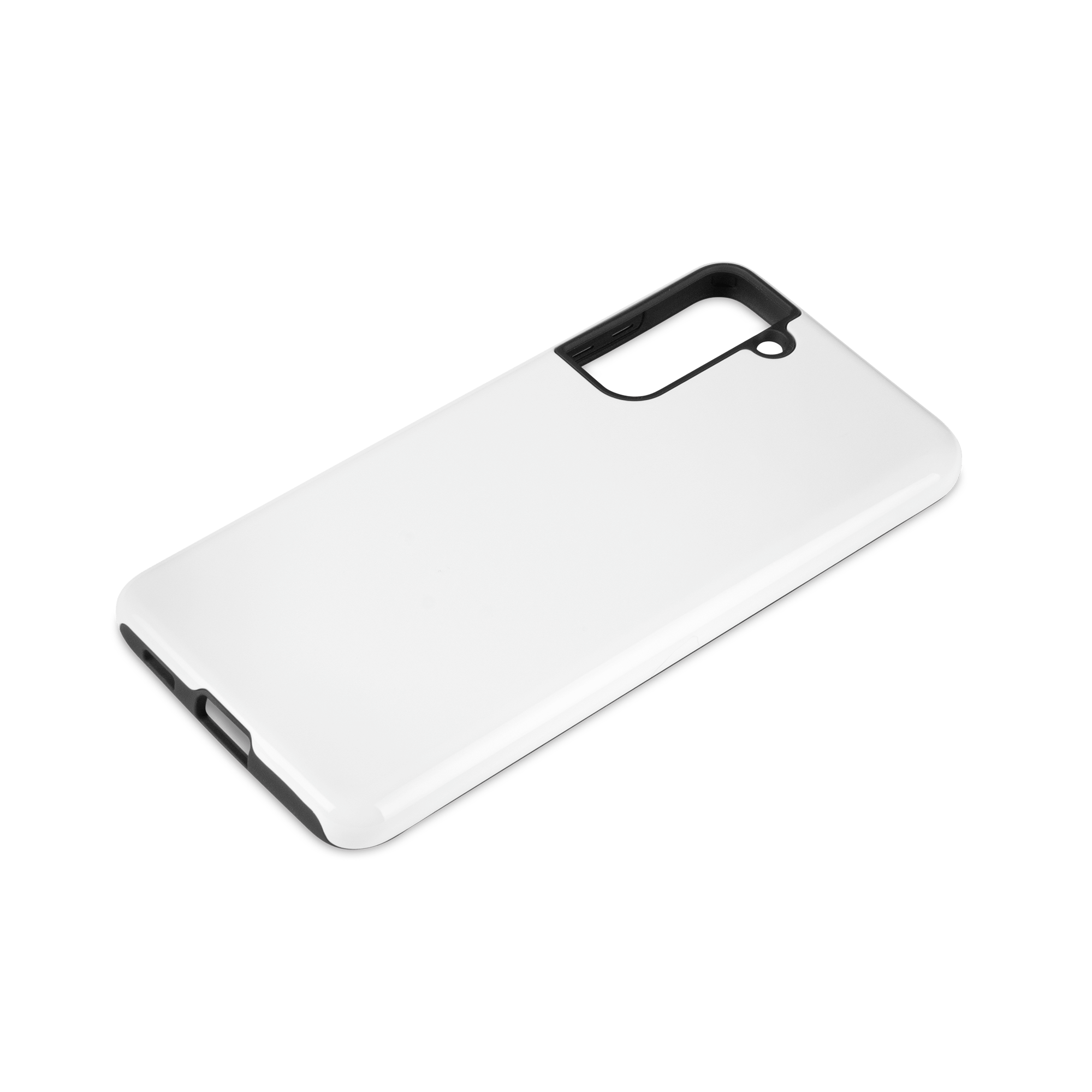 3D Premium Cover für Galaxy und iPhone, Farbe Weiß-glänzend und Farbe Weiß-matt