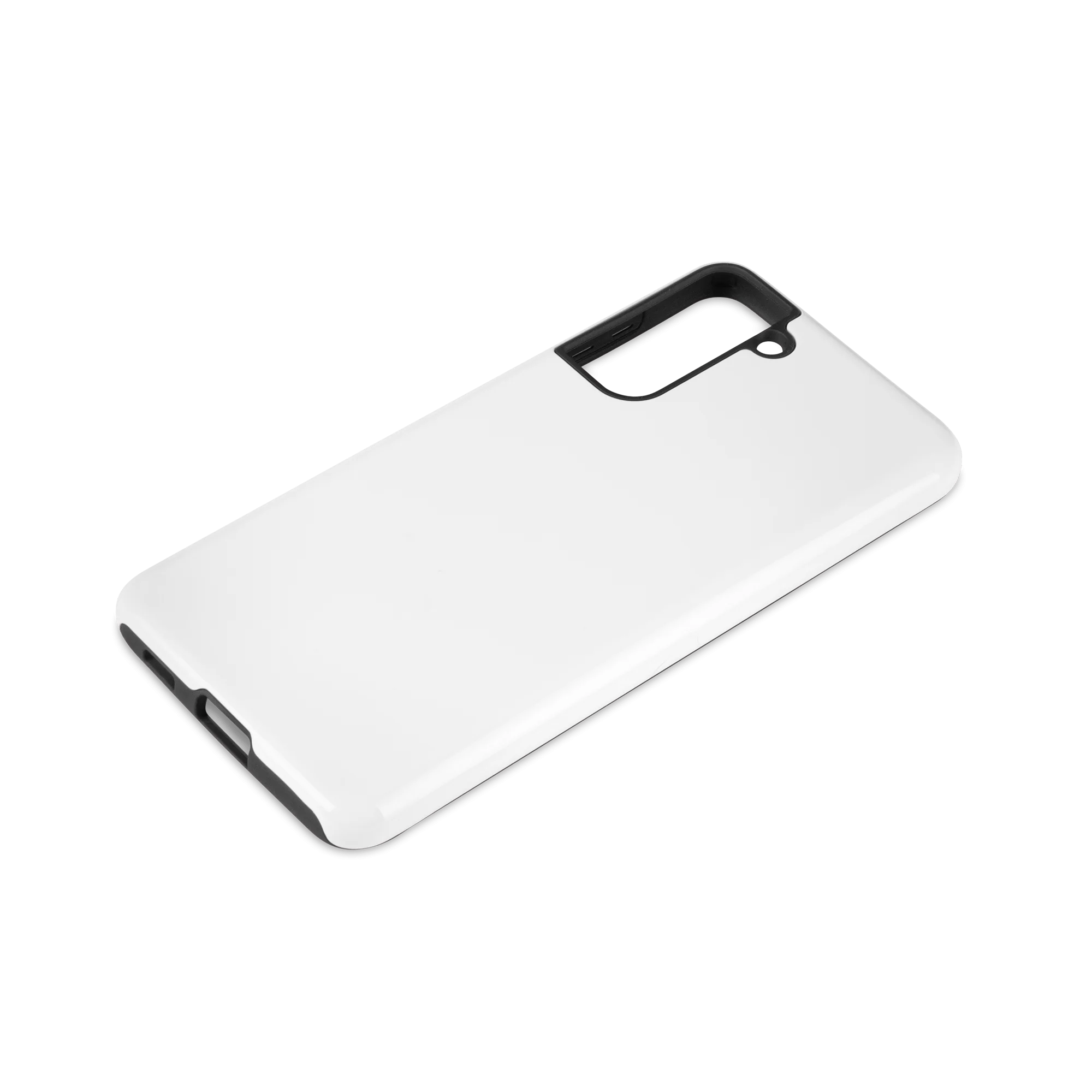 3D Premium Cover für Galaxy und iPhone, Farbe Weiß-glänzend und Farbe Weiß-matt