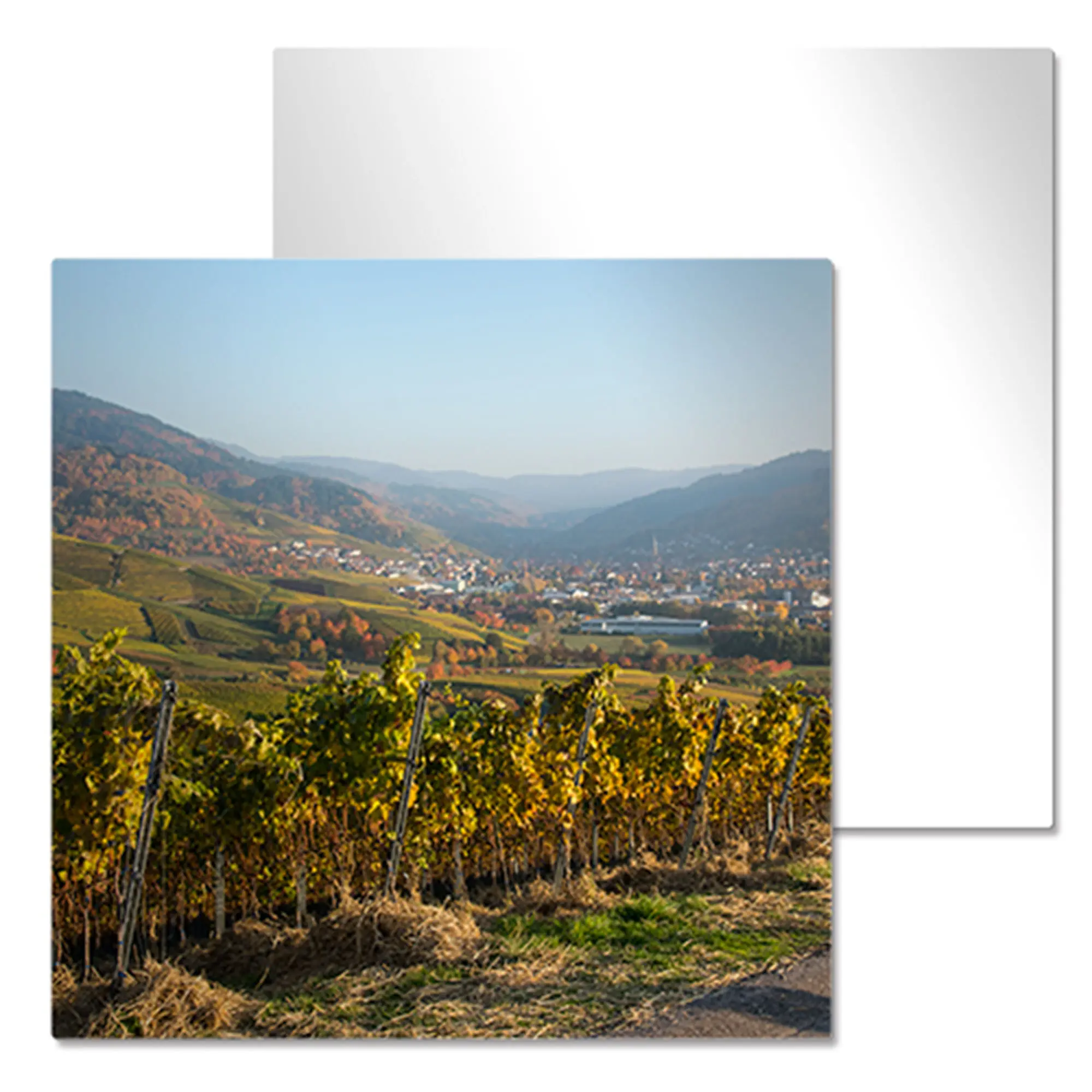 ChromaLuxe Alu-Fototafel weiß-glänzend, 500 x 500 x 1,15 mm, Ecken gerundet