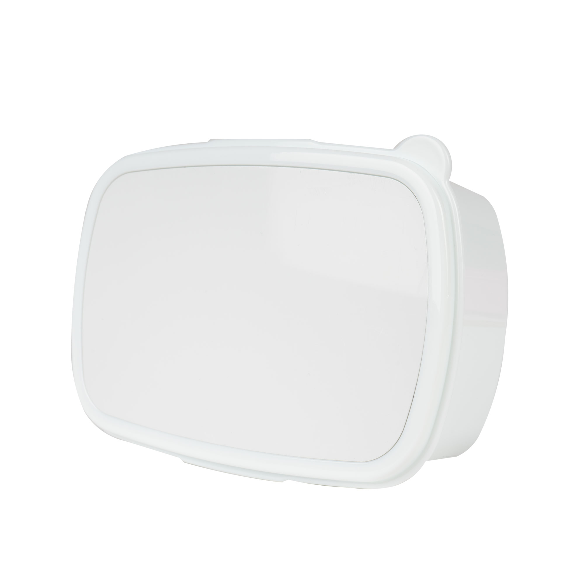 Boîte à goûter 186 x 128 x 60 mm avec séparateur et insert de couvercle imprimable, div. couleurs de boîtes