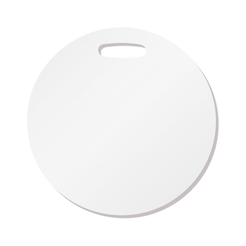 UNISUB etiquette à bagage rond Ø 100 mm, imprimable recto-verso, couleur blanc brillant, 50 pcs./carton