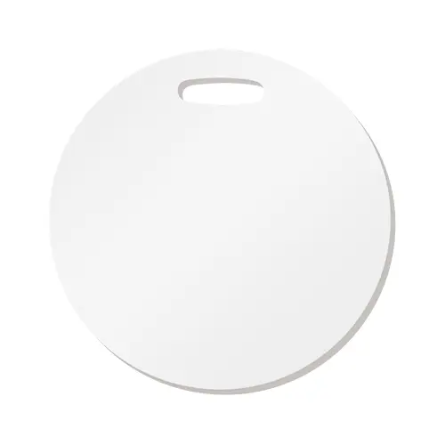 UNISUB Kofferanhänger Rund Ø 100 mm, Beidseitig bedruckbar, Farbe Weiß-glänzend