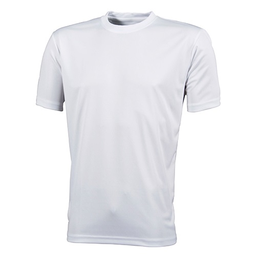 Men’s Active T-Shirt, Round Neck, Farbe White, div. Größen