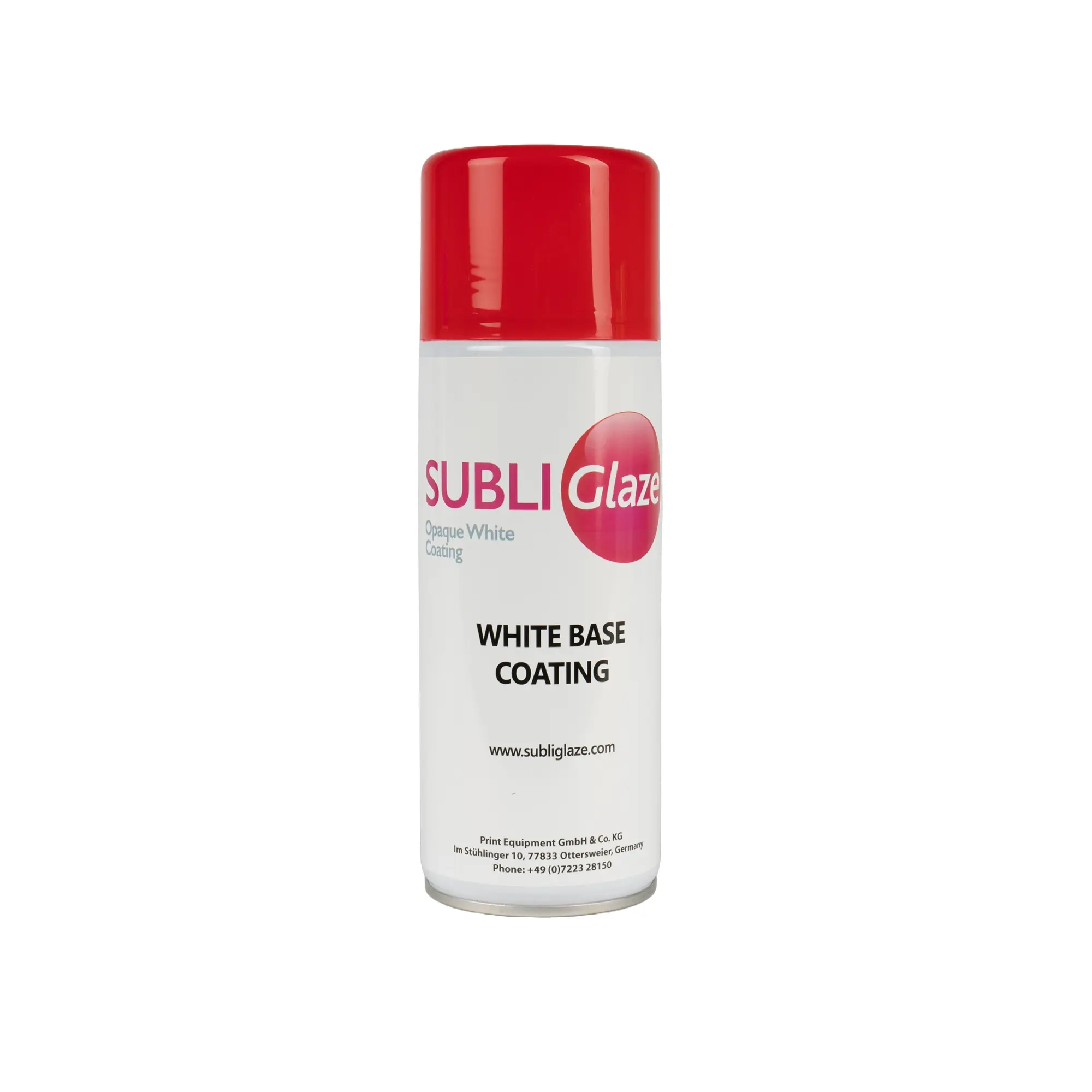 Subli Glaze Opaque white-base for sublimation, 400 ml spray can, red