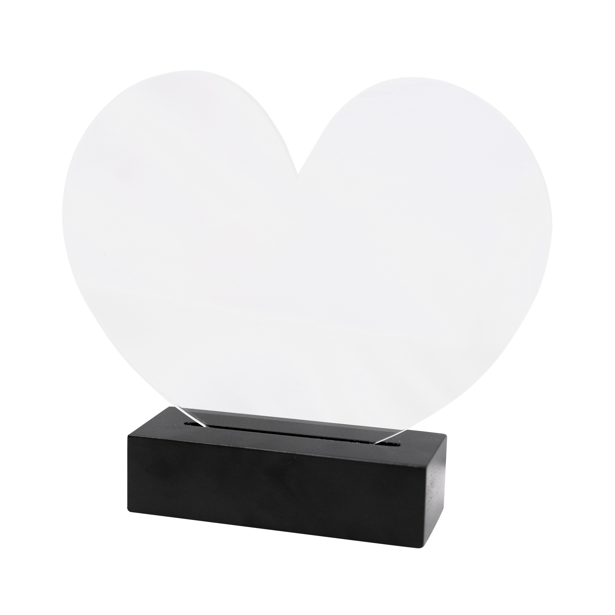 Présentoir en acrylique en forme de cœur, différents bundles
