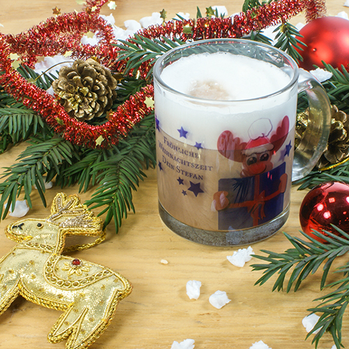 Tasse en verre transparent 10oz, lavage main recommandé, 12 pcs./couche, 36 pcs./carton