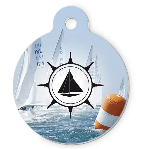 UNISUB Alu-Anhänger weiß-glänzend, Rund Ø 32 mm,  einseitig bedruckbar