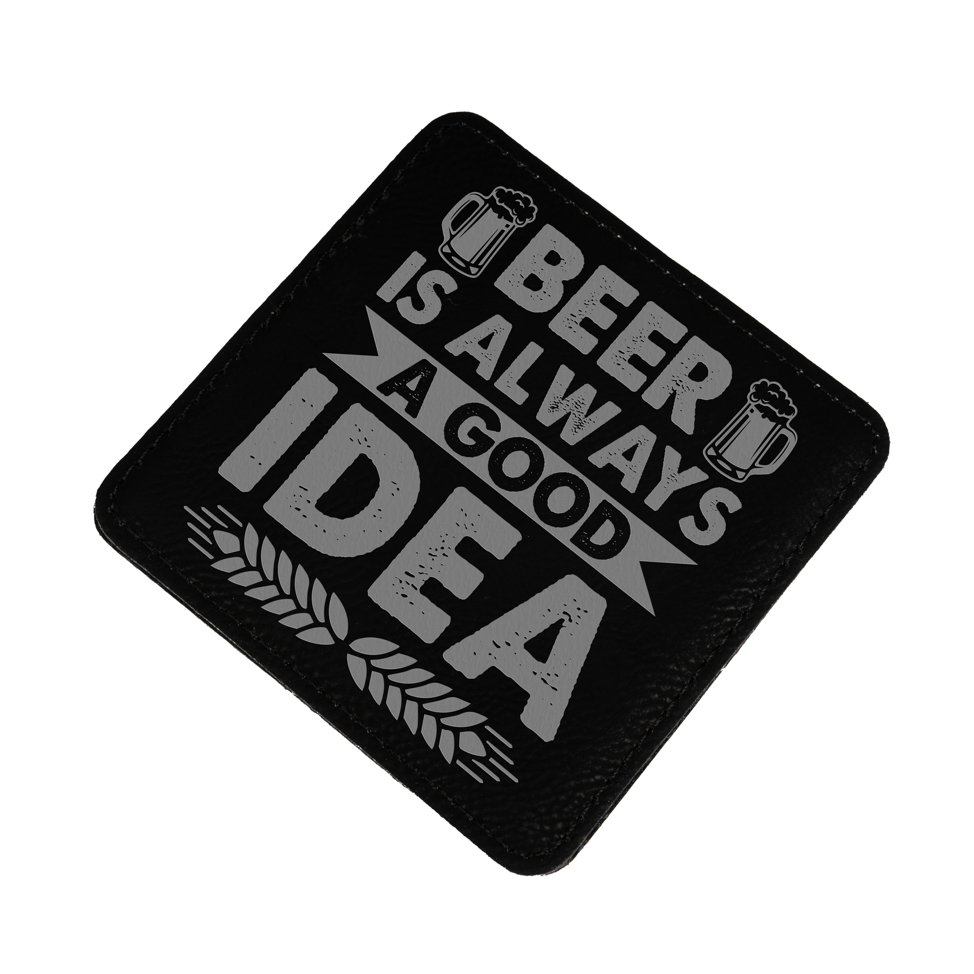 Dessous de verre laser en similicuir 100 x 100 mm div. couleurs