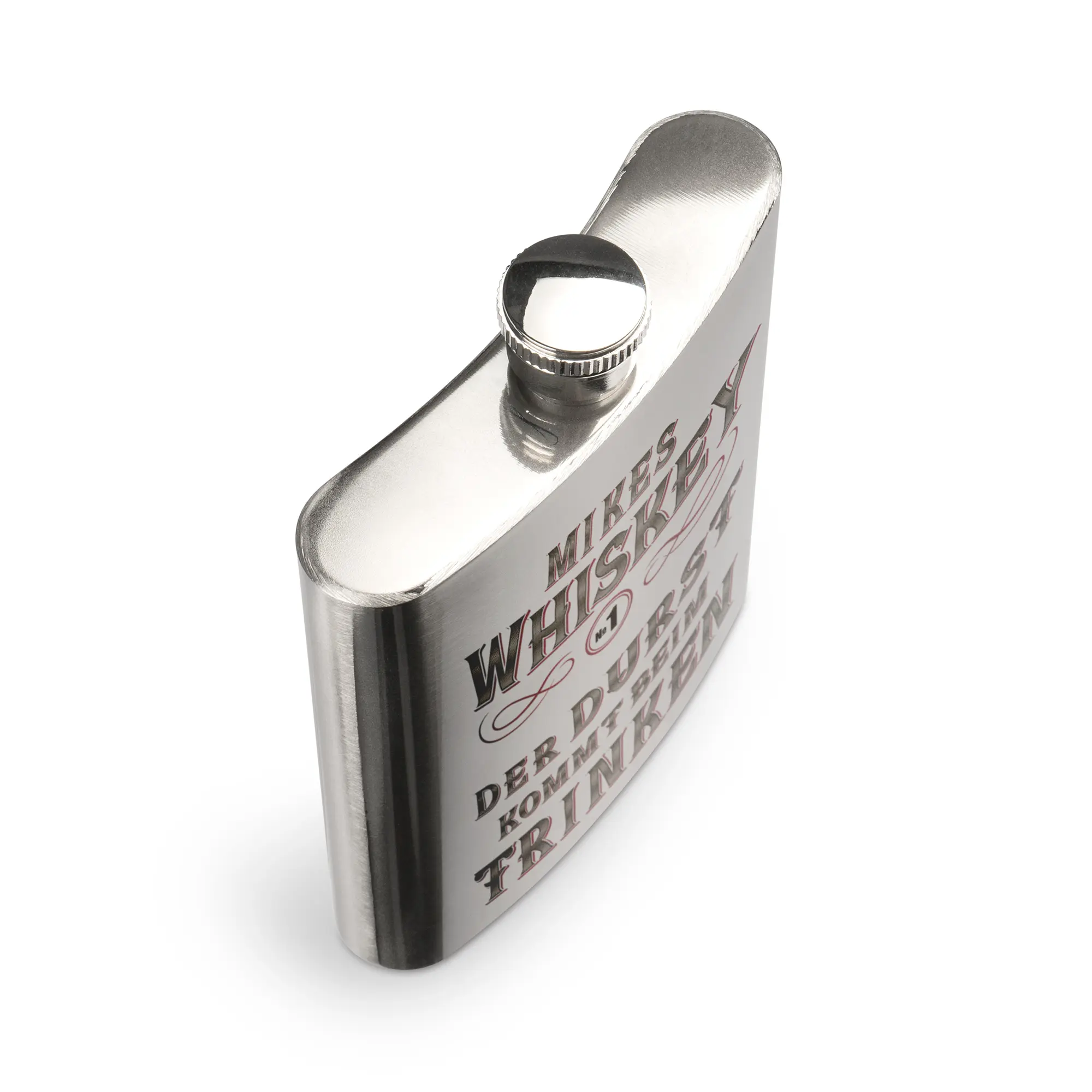 Flachmann aus Edelstahl, Füllmenge 7oz, silber, 1 St./Pack, 100 St./Karton