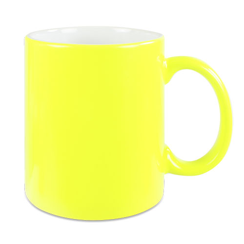 Tasse fluo sublimable en céramique 11oz, divers couleurs
