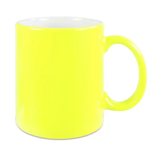 Keramiktasse 11oz mit Neonoberfläche, div. Farben