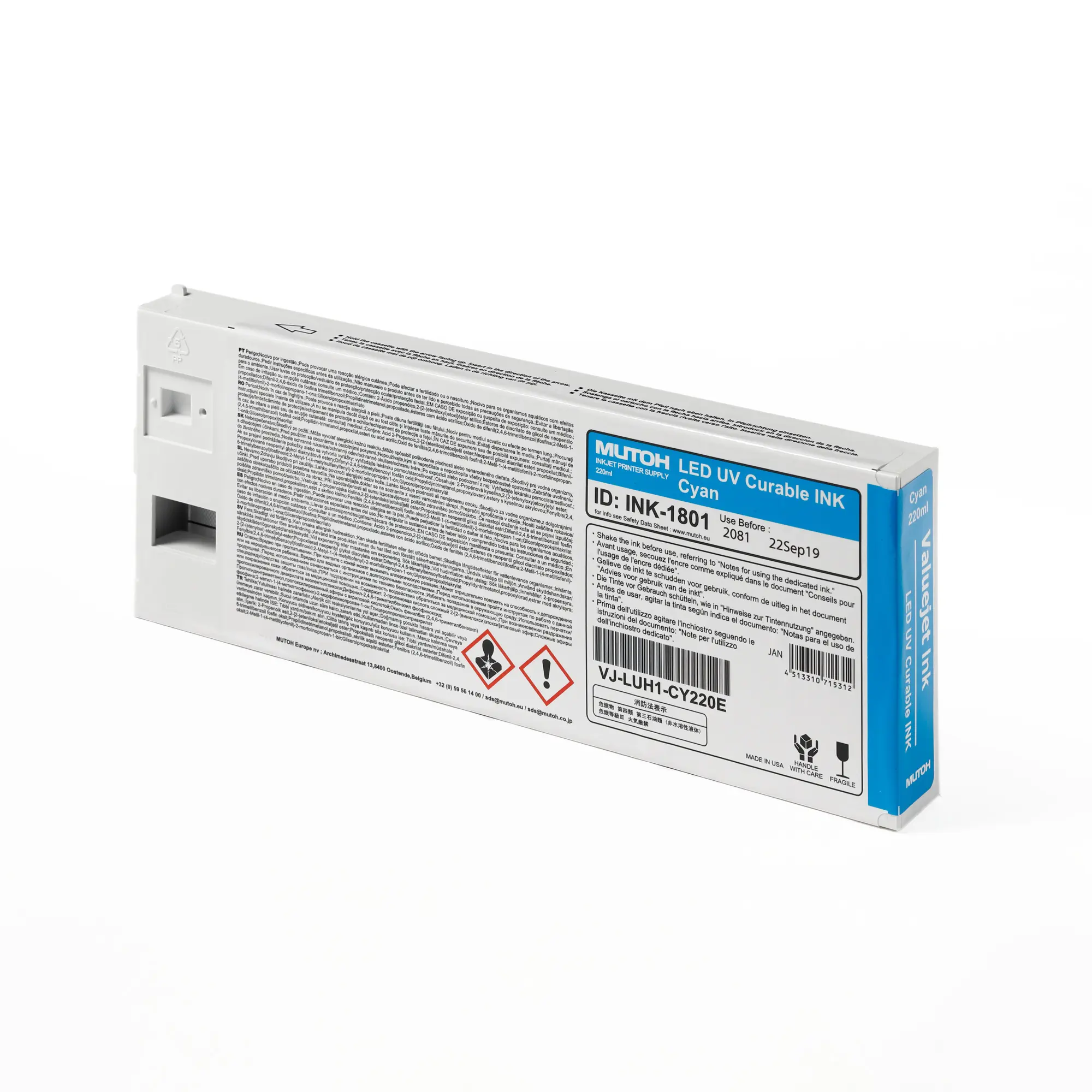 UH21 Hard LED UV Ink, div. Farben, 220-ml-Kartusche