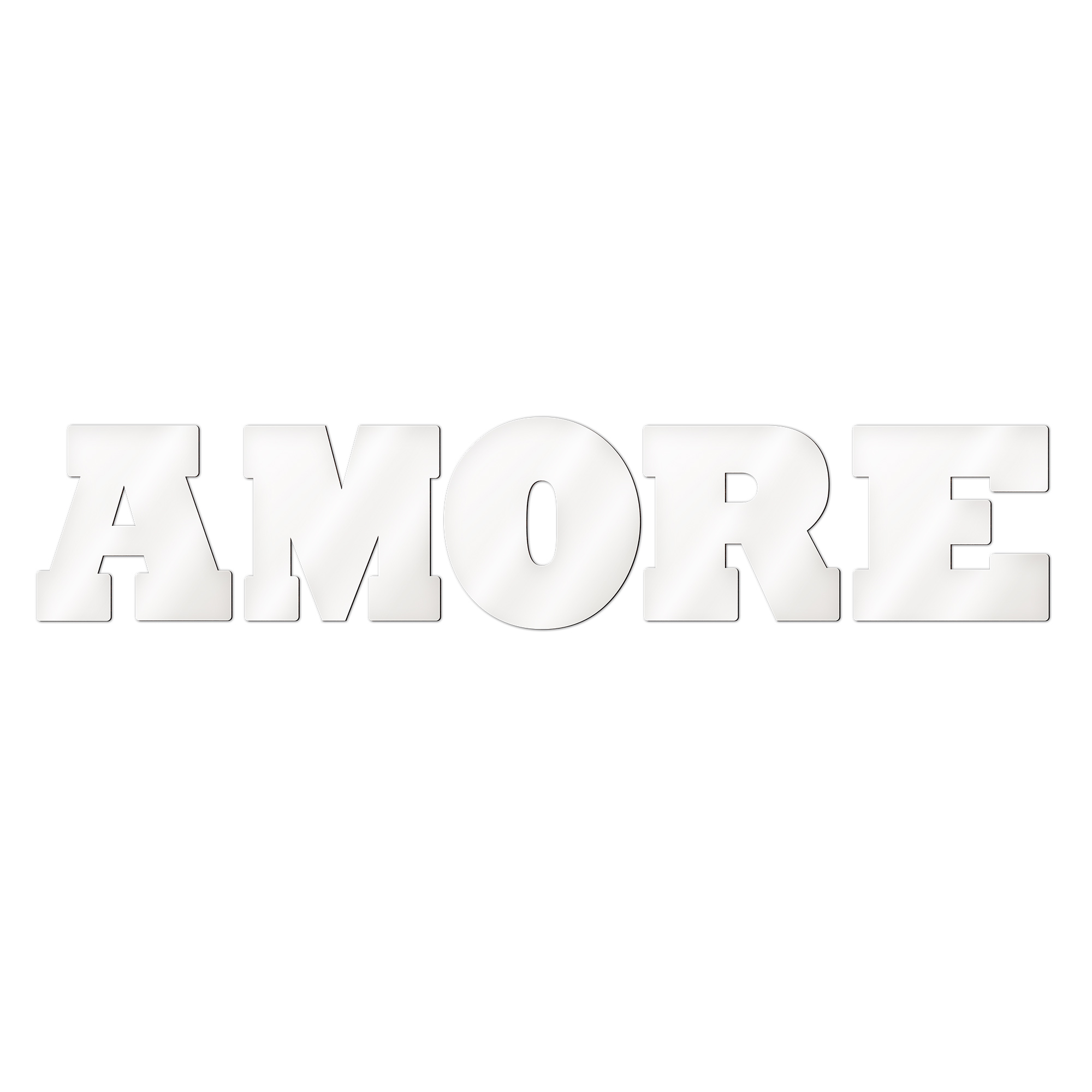 Ensemble de lettres individuelles Sublistar® en MDF AMORE Hauteur 14 cm, 3 mm d'épaisseur